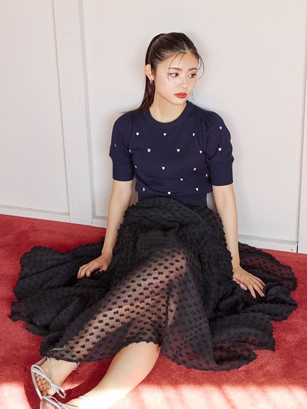 【WEB限定/Heart collection】モチーフニット