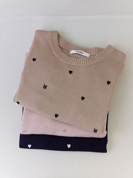 【WEB限定/Heart collection】モチーフニット