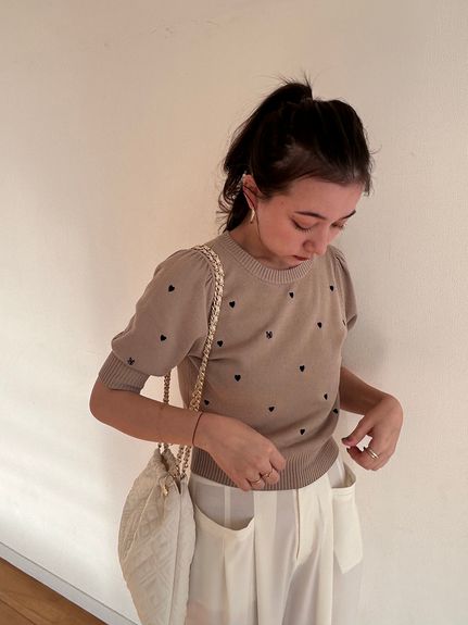 【WEB限定/Heart collection】モチーフニット
