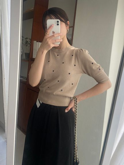 【WEB限定/Heart collection】モチーフニット