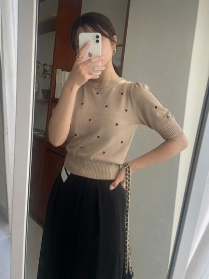 【WEB限定/Heart collection】モチーフニット