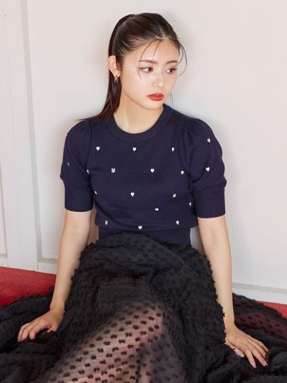 【WEB限定/Heart collection】モチーフニット