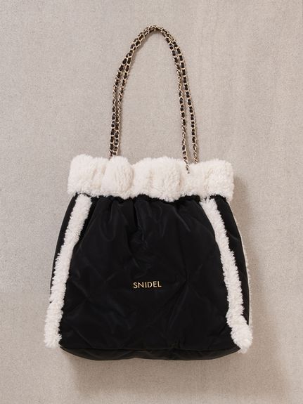 【WEB限定/ボアコレクション】キルティングチェーンバッグ