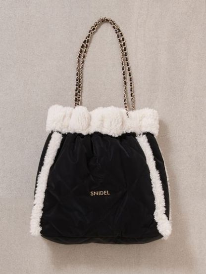 【WEB限定/ボアコレクション】キルティングチェーンバッグ