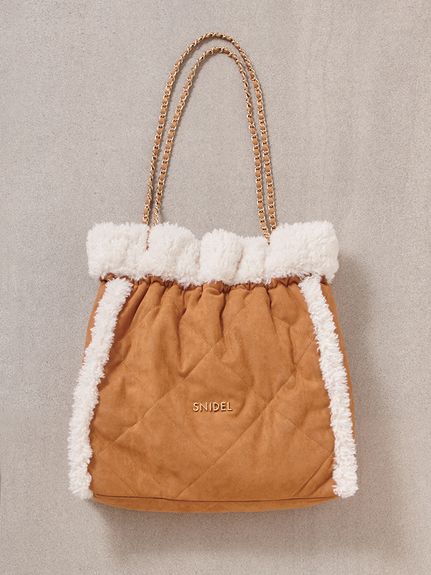 【WEB限定/ボアコレクション】キルティングチェーンバッグ