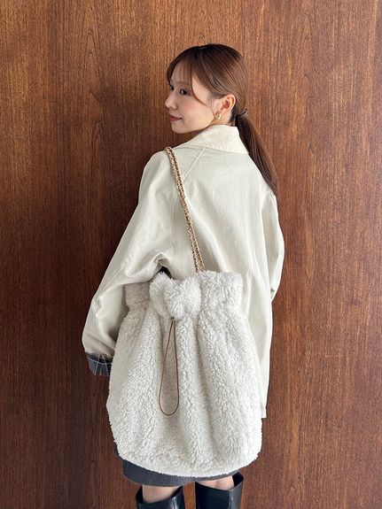 【WEB限定/ボアコレクション】キルティングチェーンバッグ