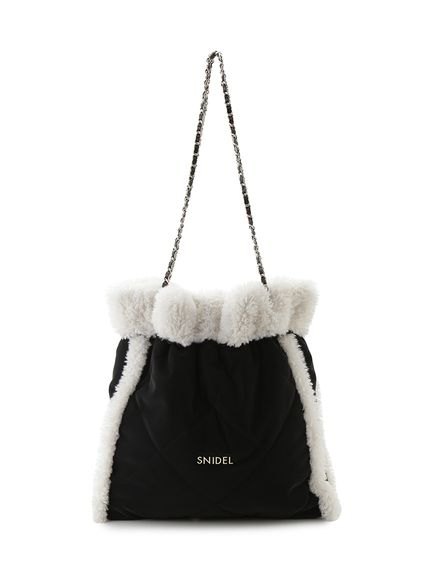 【WEB限定/ボアコレクション】キルティングチェーンバッグ