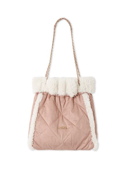 【WEB限定/ボアコレクション】キルティングチェーンバッグ