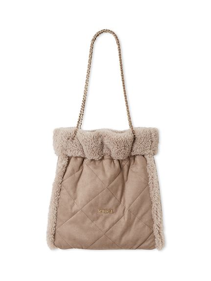 【WEB限定/ボアコレクション】キルティングチェーンバッグ