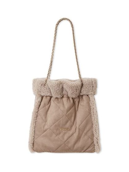 【WEB限定/ボアコレクション】キルティングチェーンバッグ
