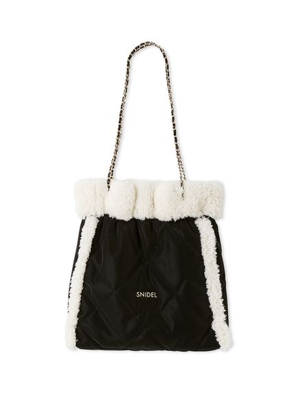 【WEB限定/ボアコレクション】キルティングチェーンバッグ