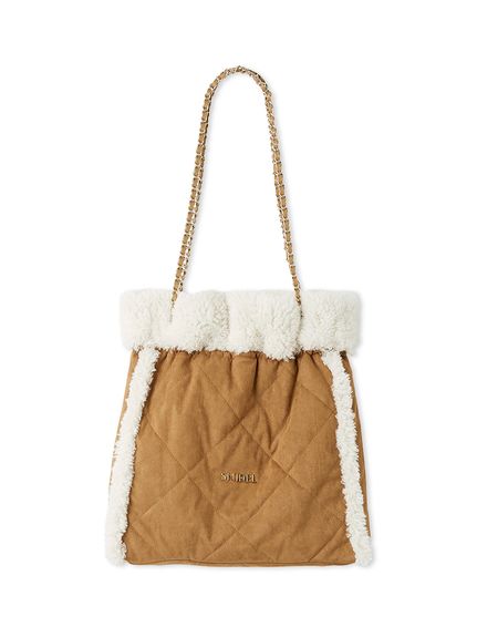【WEB限定/ボアコレクション】キルティングチェーンバッグ