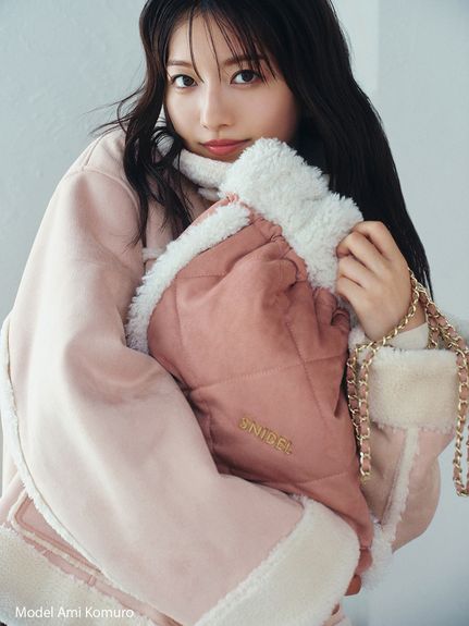 【WEB限定/ボアコレクション】キルティングチェーンバッグ