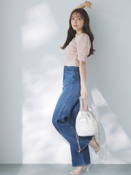 【00サイズあり】Sustainableストレッチフレアデニムパンツ