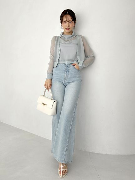 【00サイズあり】Sustainableストレッチフレアデニムパンツ