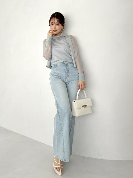 【00サイズあり】Sustainableストレッチフレアデニムパンツ