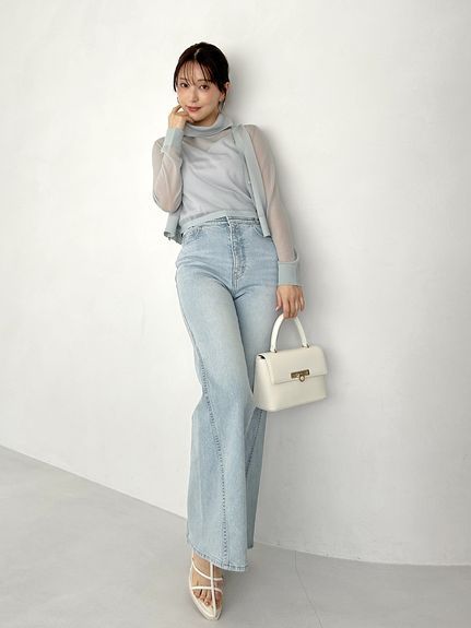 【00サイズあり】Sustainableストレッチフレアデニムパンツ