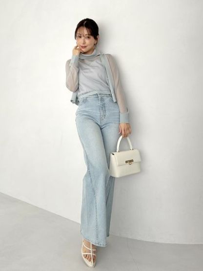 【00サイズあり】Sustainableストレッチフレアデニムパンツ