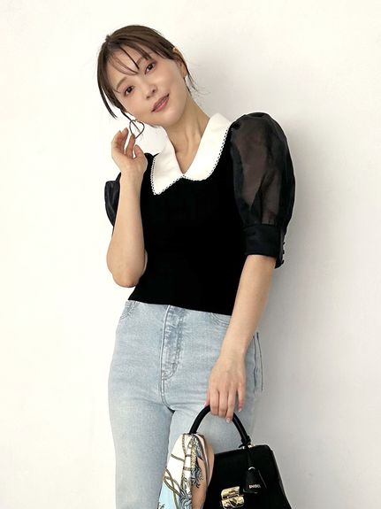 【00サイズあり】Sustainableストレッチフレアデニムパンツ