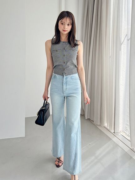 【00サイズあり】Sustainableストレッチフレアデニムパンツ