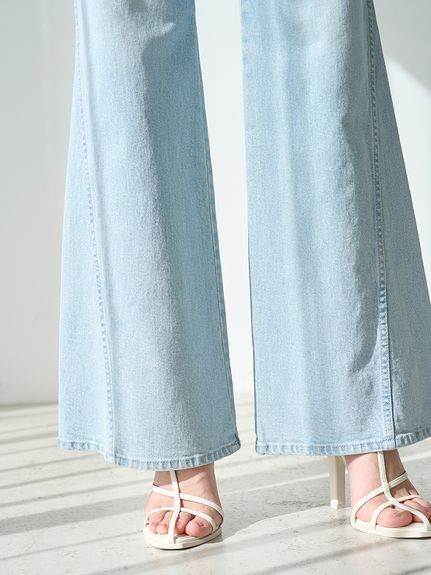 【00サイズあり】Sustainableストレッチフレアデニムパンツ