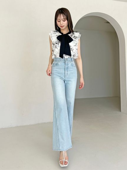 【00サイズあり】Sustainableストレッチフレアデニムパンツ