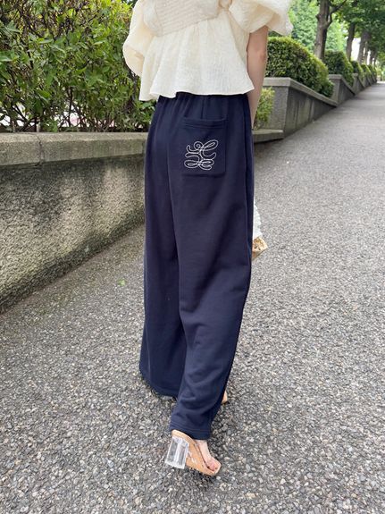 【USAGI ONLINE限定】ラメ刺繍スウェットパンツ