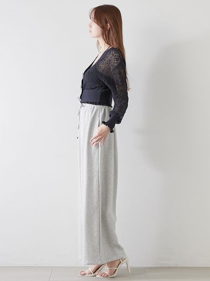 【USAGI ONLINE限定】ラメ刺繍スウェットパンツ