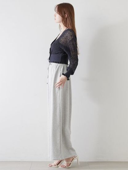 【USAGI ONLINE限定】ラメ刺繍スウェットパンツ