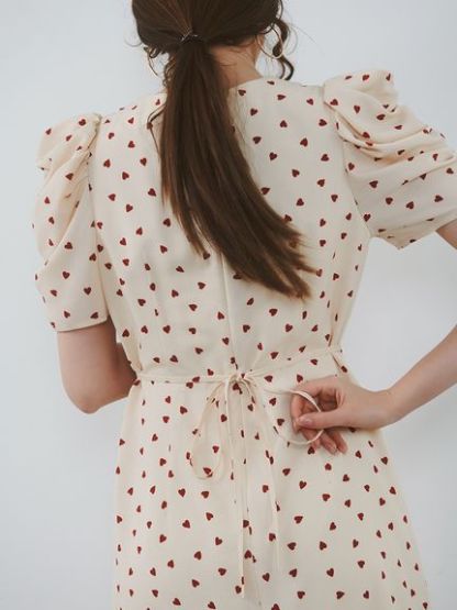 【WEB限定/Heart collection】ハートプリントワンピース