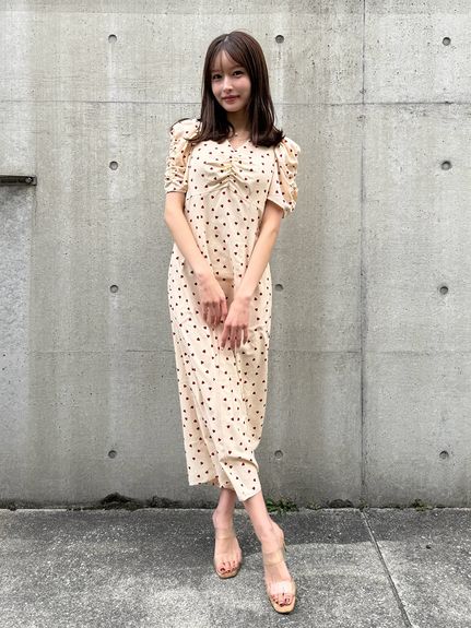 【WEB限定/Heart collection】ハートプリントワンピース