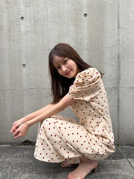 【WEB限定/Heart collection】ハートプリントワンピース