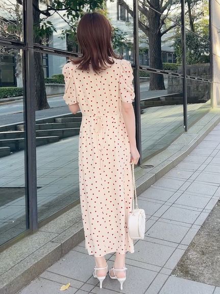 【WEB限定/Heart collection】ハートプリントワンピース