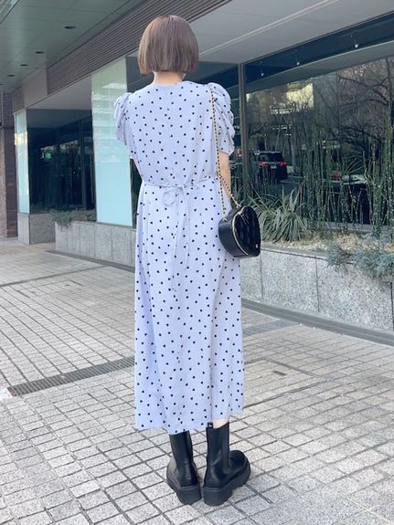 【WEB限定/Heart collection】ハートプリントワンピース
