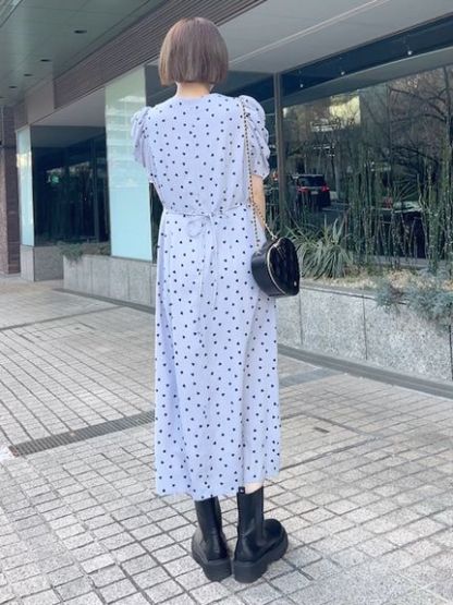 【WEB限定/Heart collection】ハートプリントワンピース