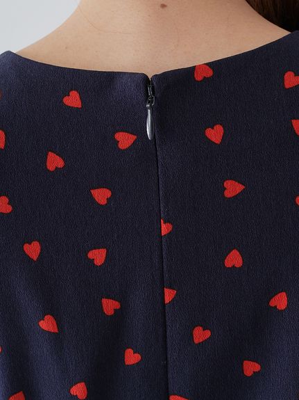 【WEB限定/Heart collection】ハートプリントワンピース
