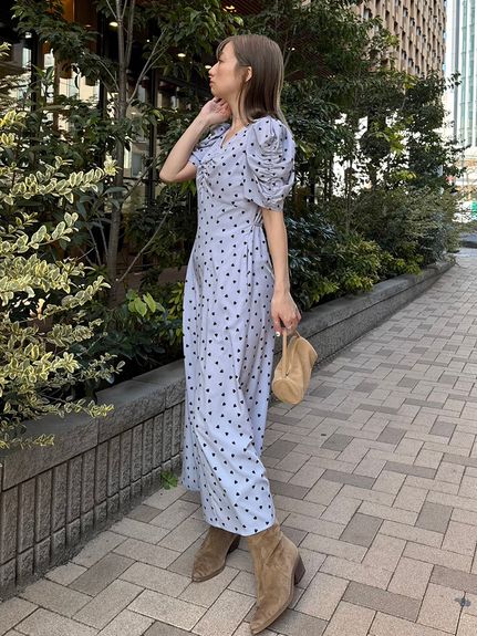【WEB限定/Heart collection】ハートプリントワンピース