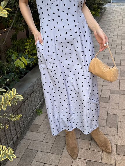 【WEB限定/Heart collection】ハートプリントワンピース