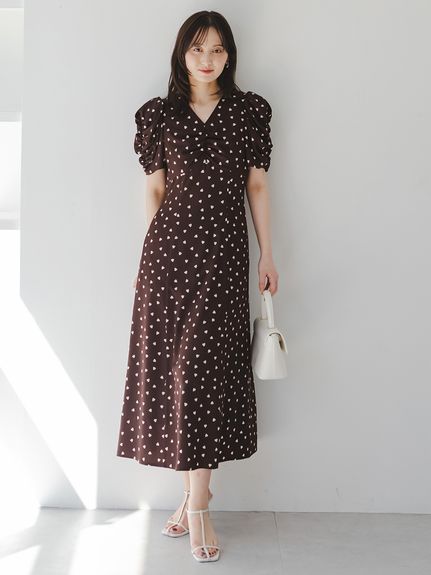 【WEB限定/Heart collection】ハートプリントワンピース