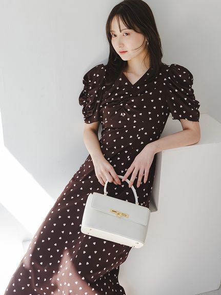 【WEB限定/Heart collection】ハートプリントワンピース
