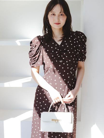 【WEB限定/Heart collection】ハートプリントワンピース