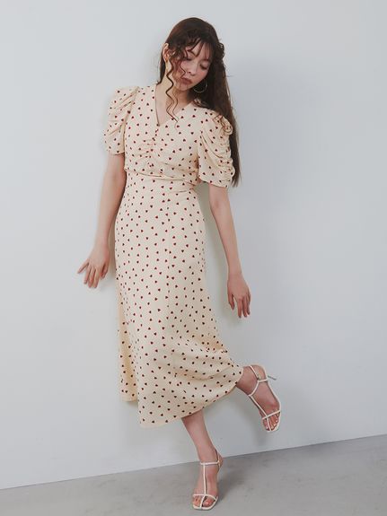 【WEB限定/Heart collection】ハートプリントワンピース