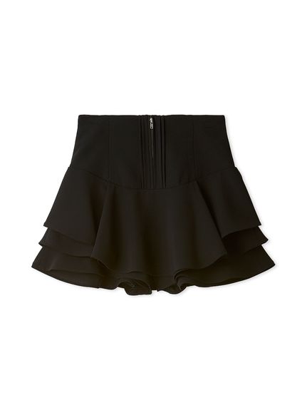 レイヤードフリルミニスカショーパン