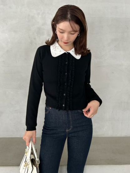 【WEB限定】ビジューカラーニットカーディガン