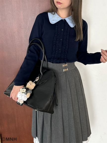 【WEB限定】ビジューカラーニットカーディガン