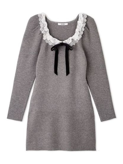 【USAGI ONLINE限定】フリルネックニットワンピース