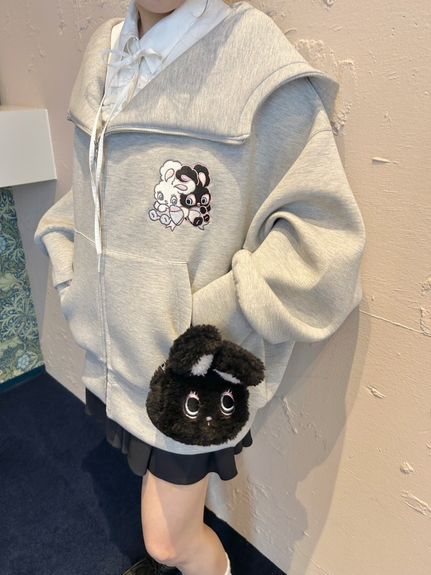 【USAGI ONLINE限定】【SNIDEL×foxy illustrations】ボリュームパーカー