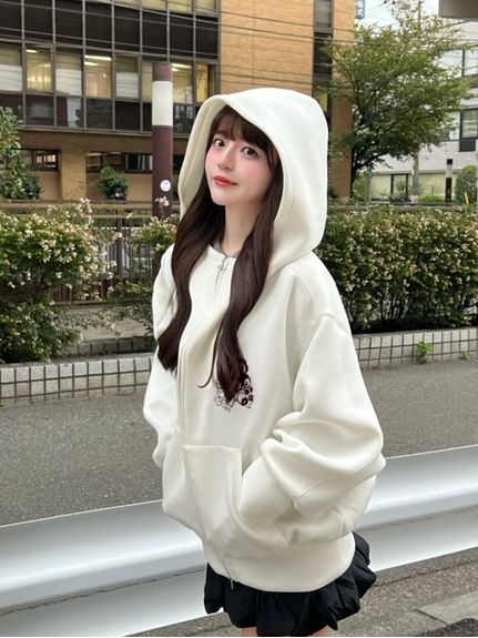 【USAGI ONLINE限定】【SNIDEL×foxy illustrations】ボリュームパーカー