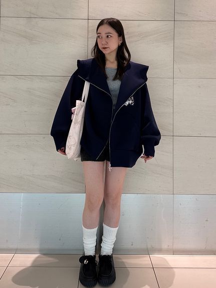 【USAGI ONLINE限定】【SNIDEL×foxy illustrations】ボリュームパーカー