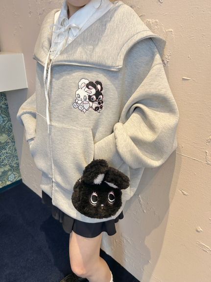 【USAGI ONLINE限定】【SNIDEL×foxy illustrations】ボリュームパーカー
